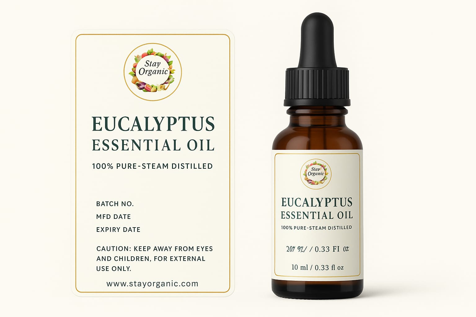 Virgin Eucalyptus Oil — 100% pure, steam distilled, organic